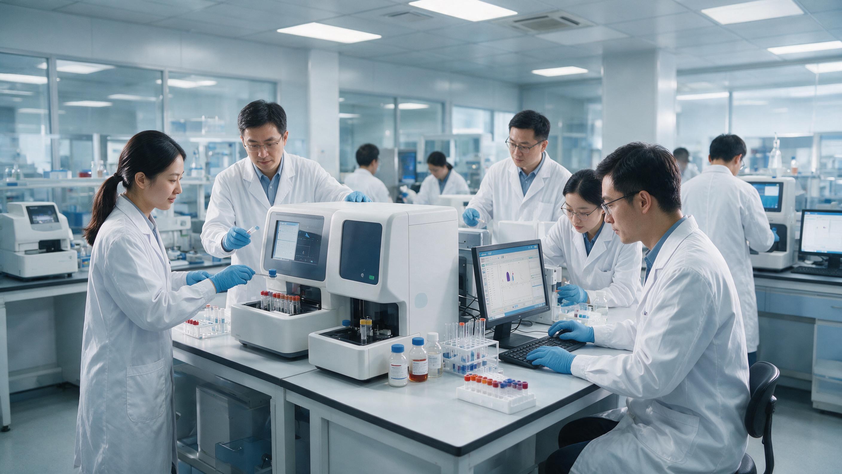 Xinke Medical research and quality team in a modern laboratory